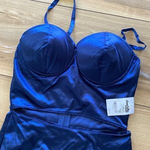 Charlotte Russe midnight blue bodycon dress - xs